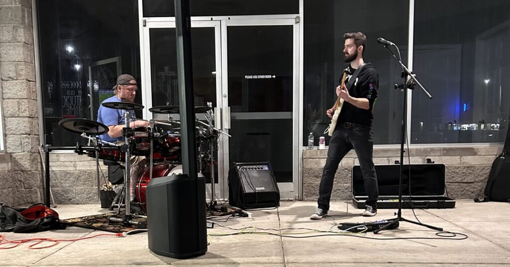 Cigarette Trees performing outside at Dave's BBQ in Georgetown, KY